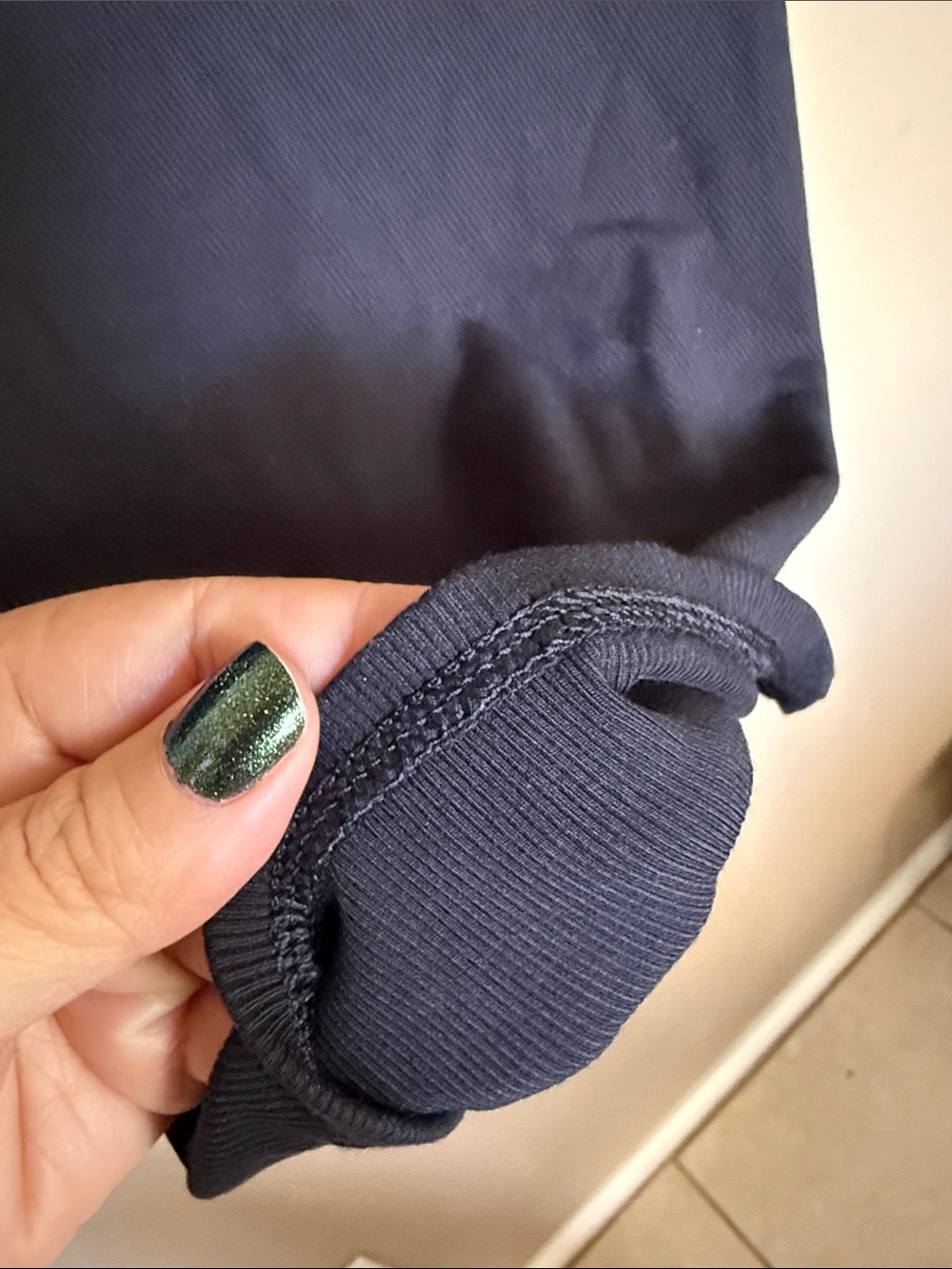 NWT Vuori Black Ribbed Polo Top - Picture 6 of 7